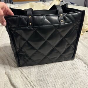 Beautiful Black Quilted Tote Bag